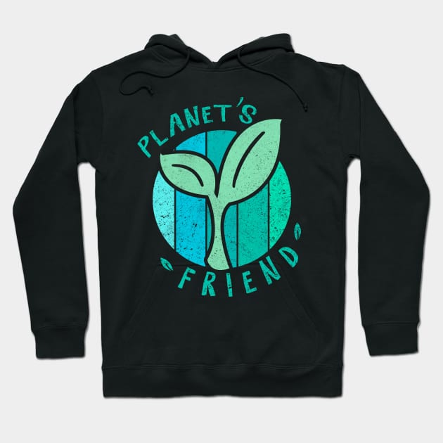 Planet Friend Logo Tshirt Eco Friendly Hoodie by Teequeque